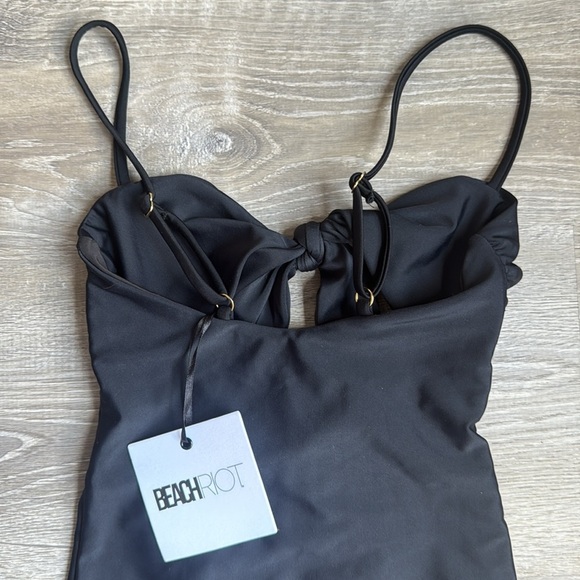 NEW Beach Riot Mia Black Double Knot One Piece Swimsuit XS - Picture 7 of 11